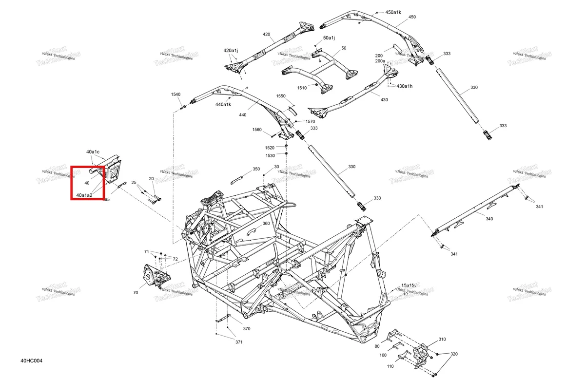 Деталь 715008488 на схеме узла 2023 Can-Am Maverick Turbo RR - XRS STD Frame - System