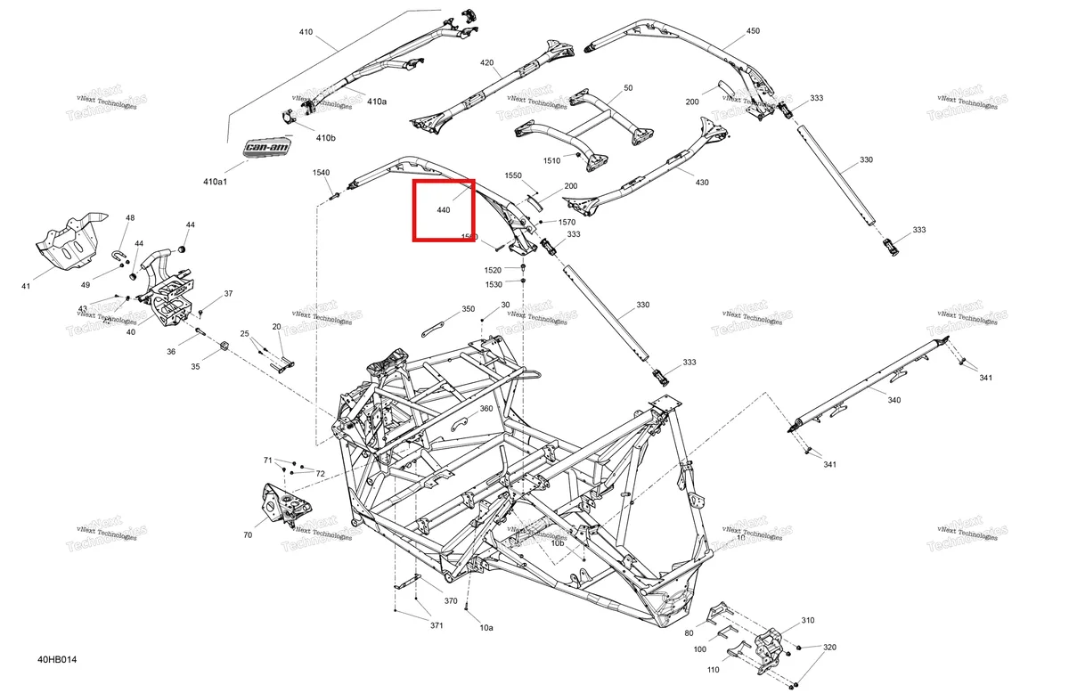 Деталь 715008495 на схеме узла 2022 Can-Am Maverick Turbo RR - XRC - CE Frame - System