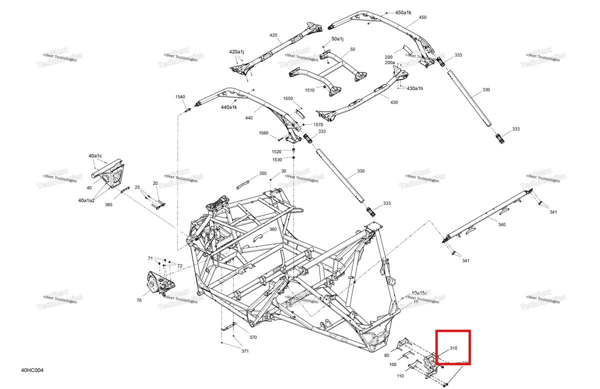 Деталь 715008517 на схеме узла 2023 Can-Am Maverick Turbo RR - DS - CE Frame - System