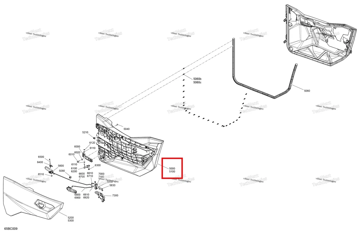 Деталь 715008538 на схеме узла 2023 Can-Am Maverick Sport 1000R - DPS - CE Enclosure Cab - Doors