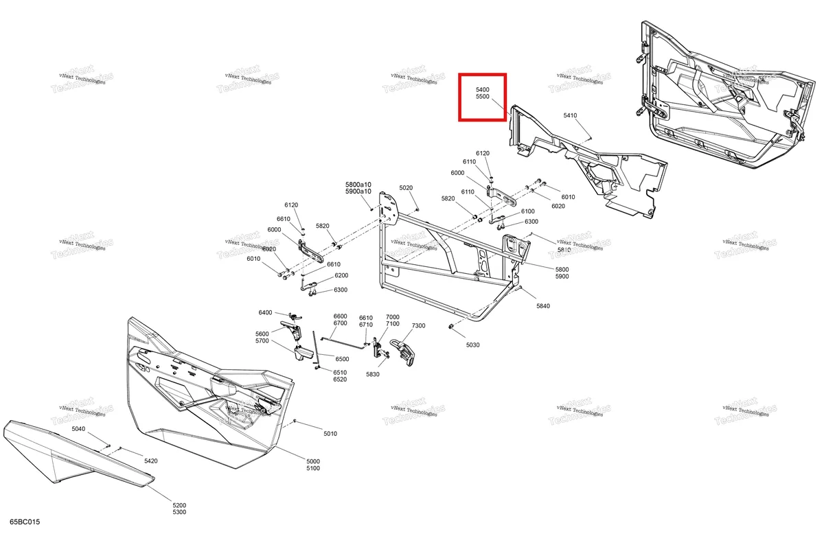 Деталь 715008541 на схеме узла 2023 Can-Am Maverick Trail 1000 - DPS Enclosure Cab - Doors