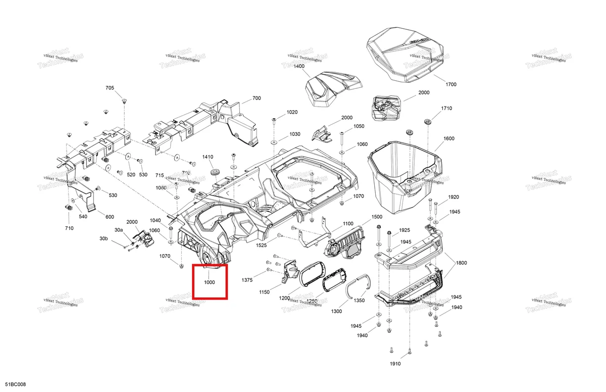 Деталь 715008544 на схеме узла 2023 Can-Am Maverick Sport 1000R - DPS - CE Cab Interior - Dashboard