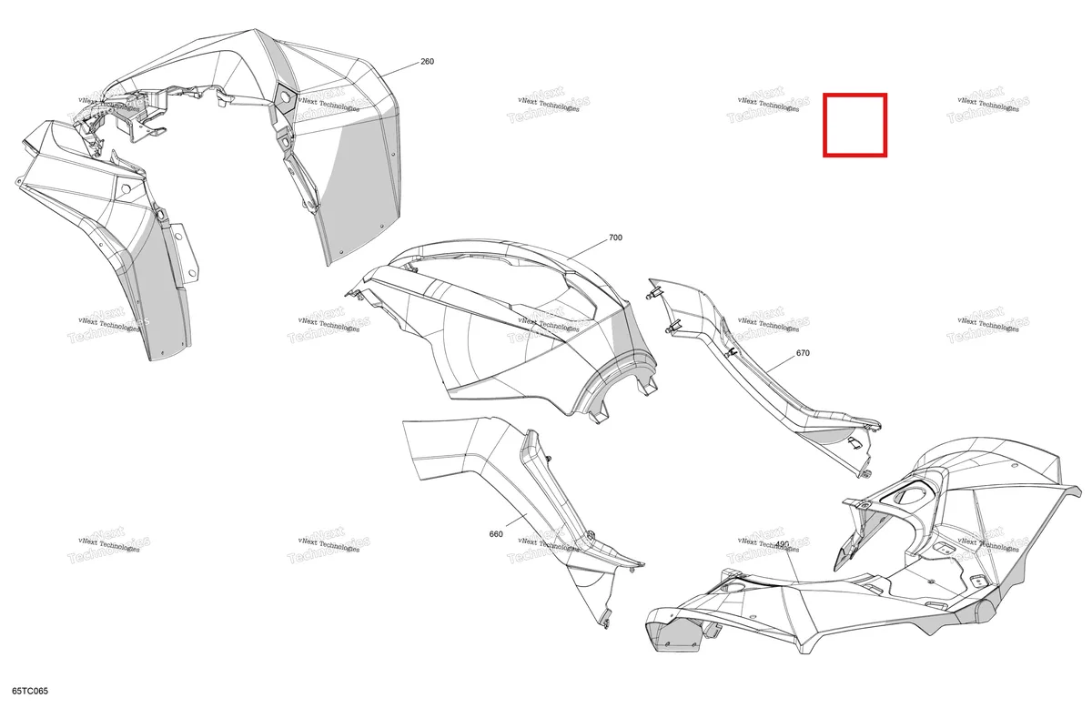 Деталь 715008641 на схеме узла 2023 Can-Am Renegade 1000R EFI - XMR Body - Fender Kit