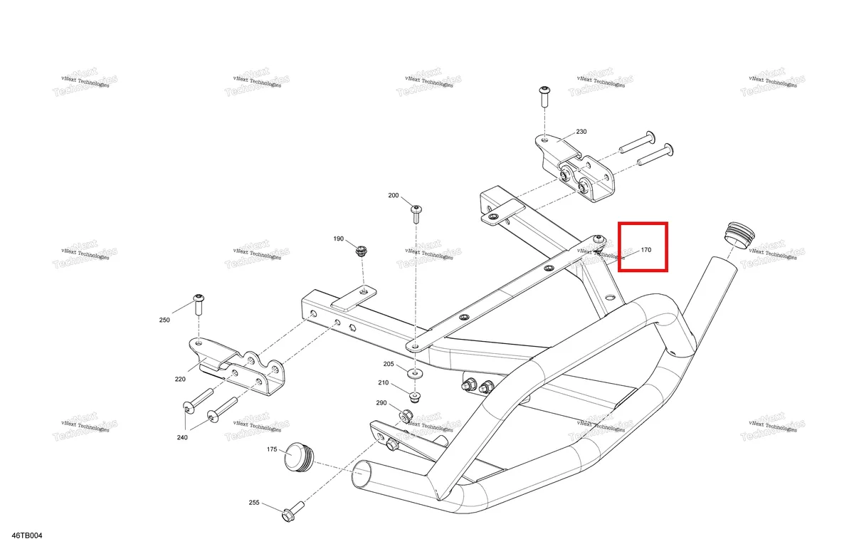 Деталь 715008650 на схеме узла 2022 Can-Am Renegade 1000R EFI - XMR - CE Body - Rear Bumper