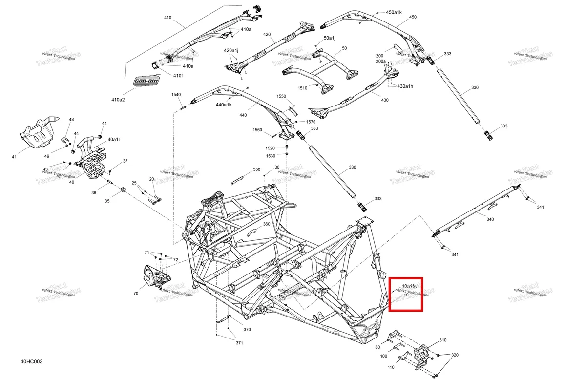Деталь 715008789 на схеме узла 2023 Can-Am Maverick Turbo RR - XRC - CE Frame - System