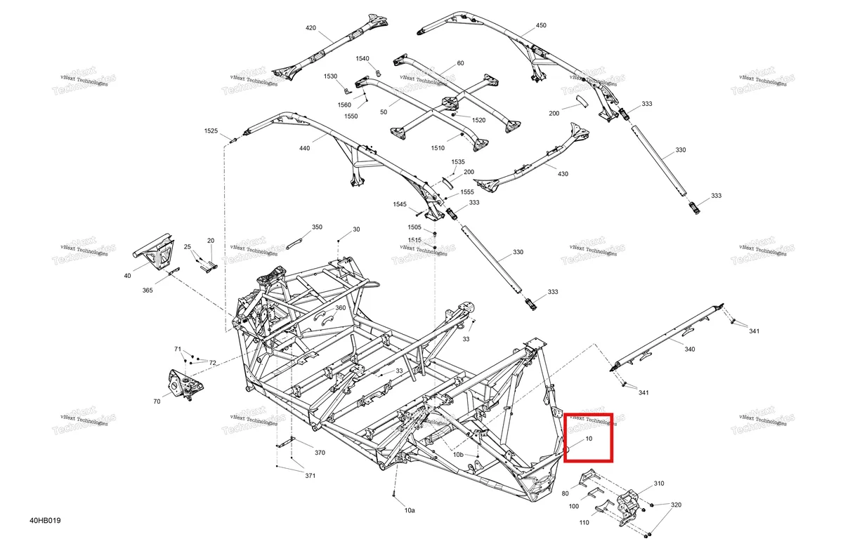 Деталь 715008791 на схеме узла 2022 Can-Am Maverick MAX Turbo - DS Frame - System