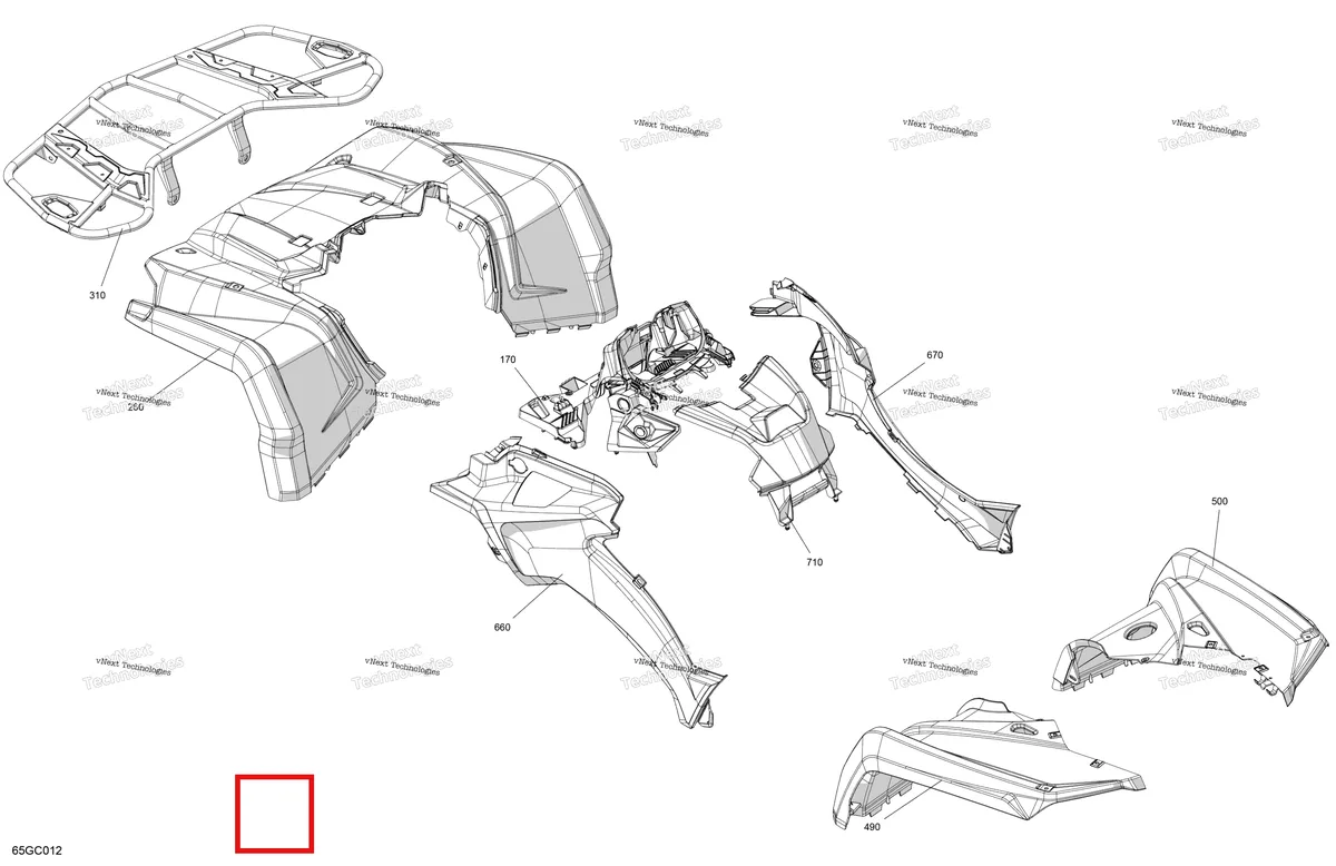 Деталь 715009001 на схеме узла 2023 Can-Am Outlander MAX 450 EFI - DPS Body - Fender Kit