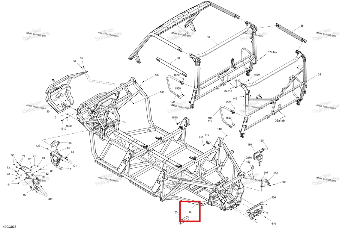 Деталь 715009077 на схеме узла 2023 Can-Am Traxter MAX HD9 - DPS - CE Frame - System
