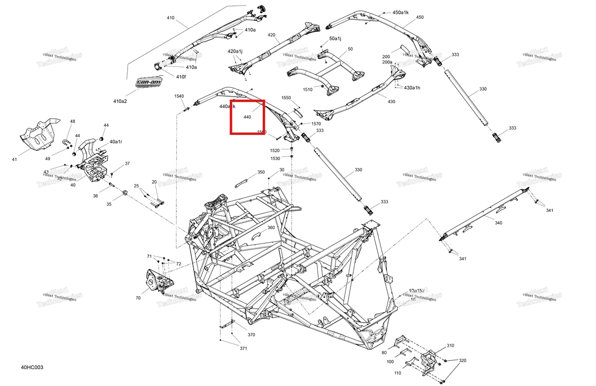 Деталь 715009093 на схеме узла 2023 Can-Am Maverick Turbo RR - XRC - CE Frame - System