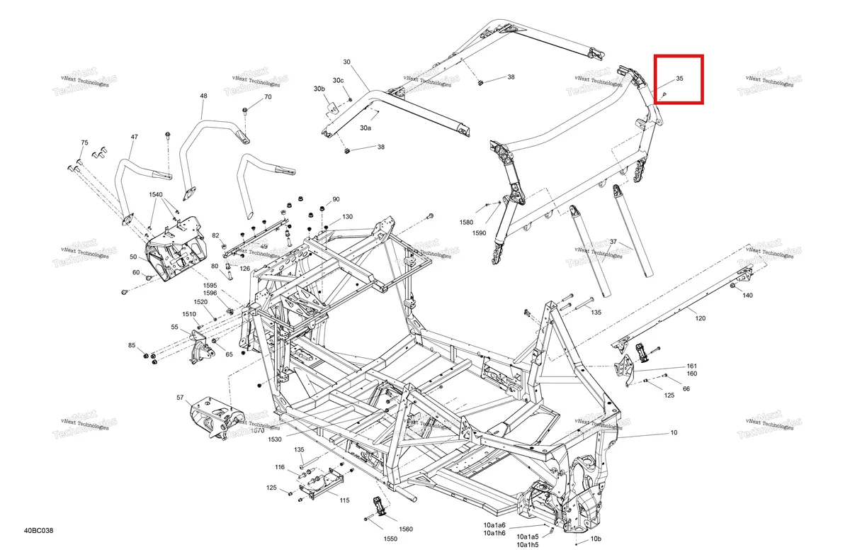 Деталь 715009349 на схеме узла 2023 Can-Am Maverick Sport 1000R - DPS - CE Frame - System