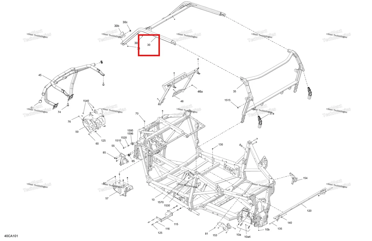 Деталь 715009358 на схеме узла 2021 Can-Am Commander 1000R EFI - DPS XT XTP Frame - System