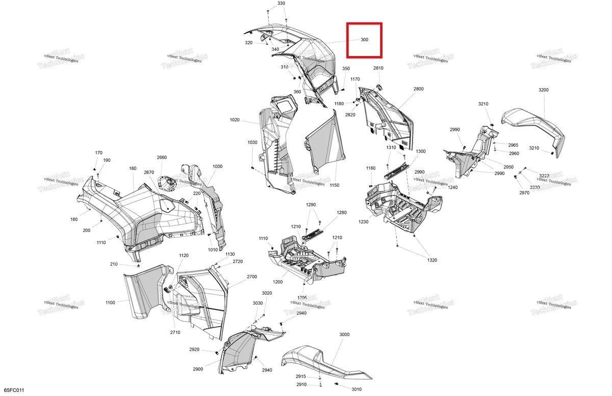 Деталь 715009513 на схеме узла 2023 Can-Am Outlander XT 700 - 0001GPB0 Body - Fender Kit