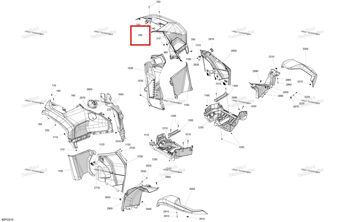 Деталь 715009527 на схеме узла 2023 Can-Am Outlander X mr 700 Body - Fender Kit