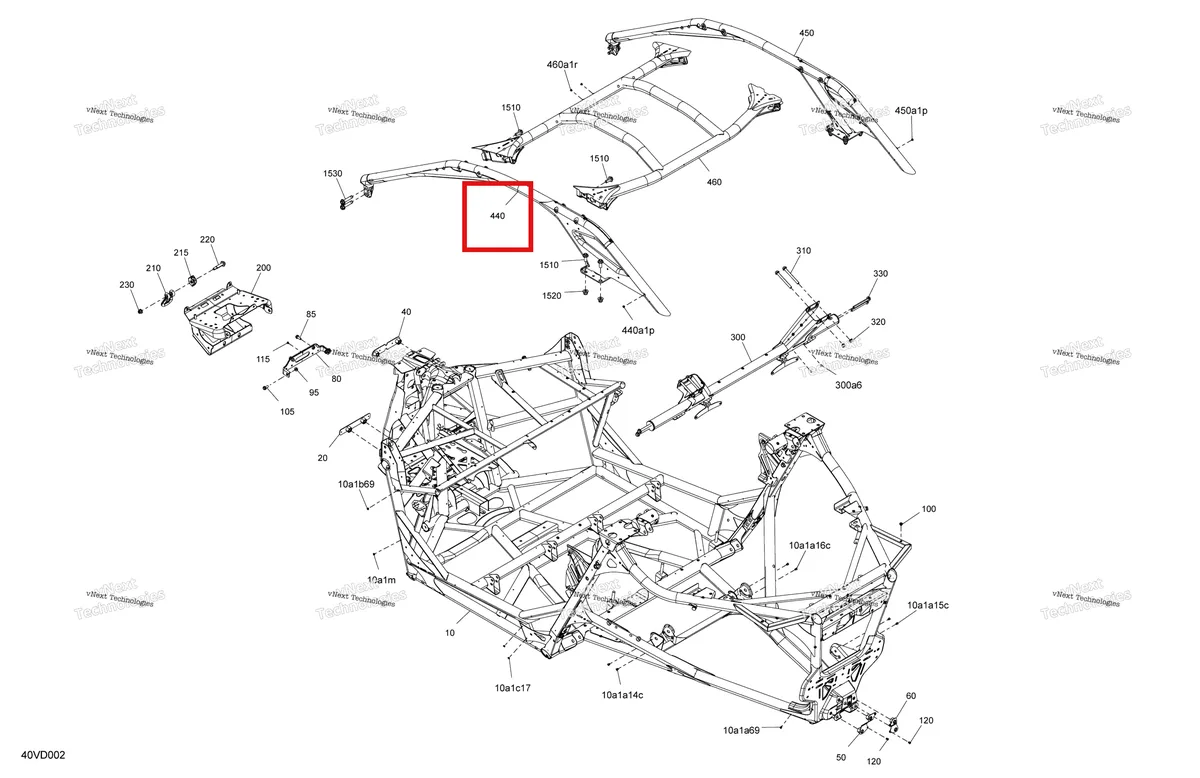 Деталь 715009636 на схеме узла 2024 Can-Am Maverick R 996NT - XRS - 7ARA - Neo Yellow - 77