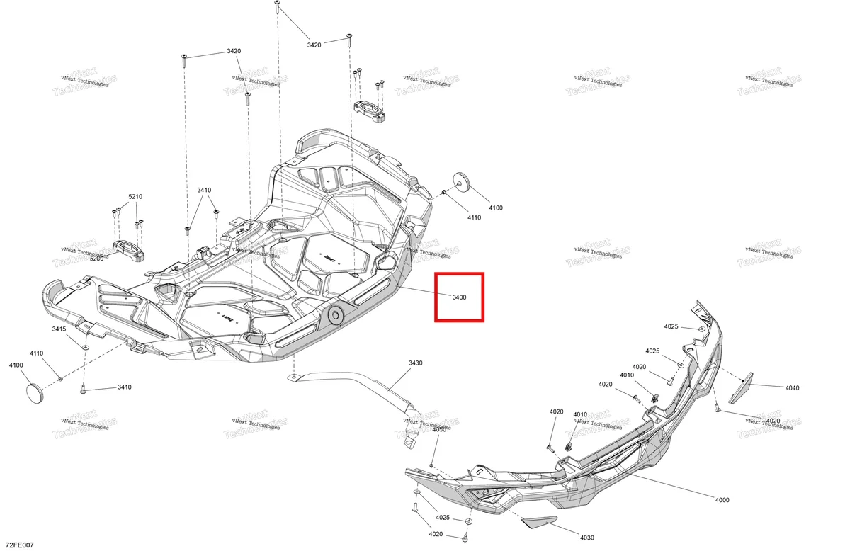 Деталь 715009945 на схеме узла 2025 Can-Am OUTLANDER - 4X4 - XMR - 700 - 1SSA - Legion Red Body - Rear Section