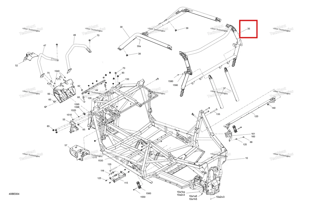 Деталь 715010134 на схеме узла 2025 Can-Am Maverick Sport - 1000R EFI - XMR - 6FSA - Hyper Silver - 64