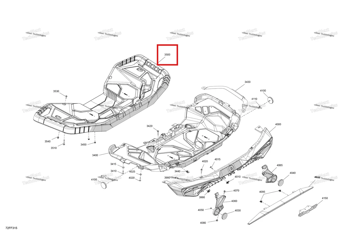 Деталь 715010217 (ATV багажник комплект Can-Am Outlander 4x4 XMR 1000R (2025) (715010217)) на схеме узла 2026 Can-Am OUTLANDER - 4X4 - XMR - 1000R - 4LTA - Granite Grey Body - Rear Section