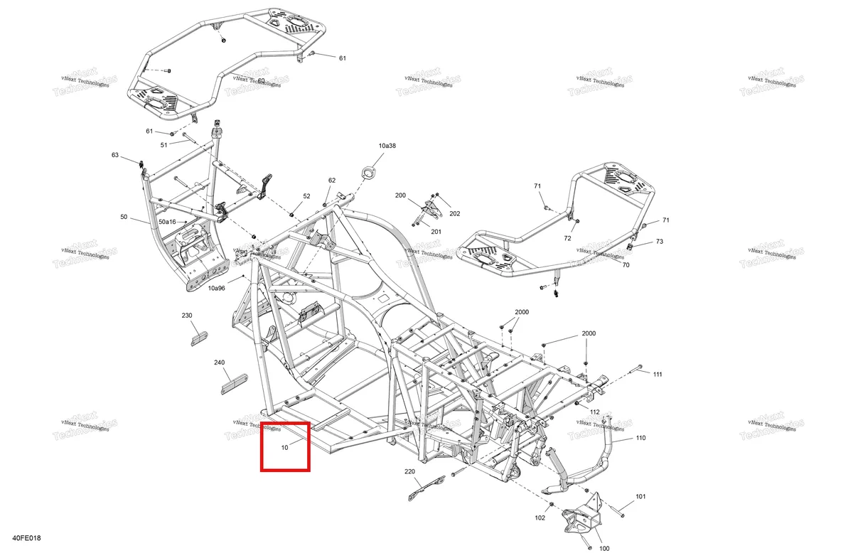 Деталь 715010300 на схеме узла 2025 Can-Am OUT-MAX - 4X4 - DPS - 500 - 1VSG - Legion Red Frame - System