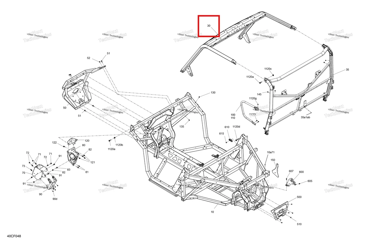 Деталь 715011116 на схеме узла 2026 Can-Am Defender - HD7 - DPS - 8WTF - Dark Wildland Camo - 62