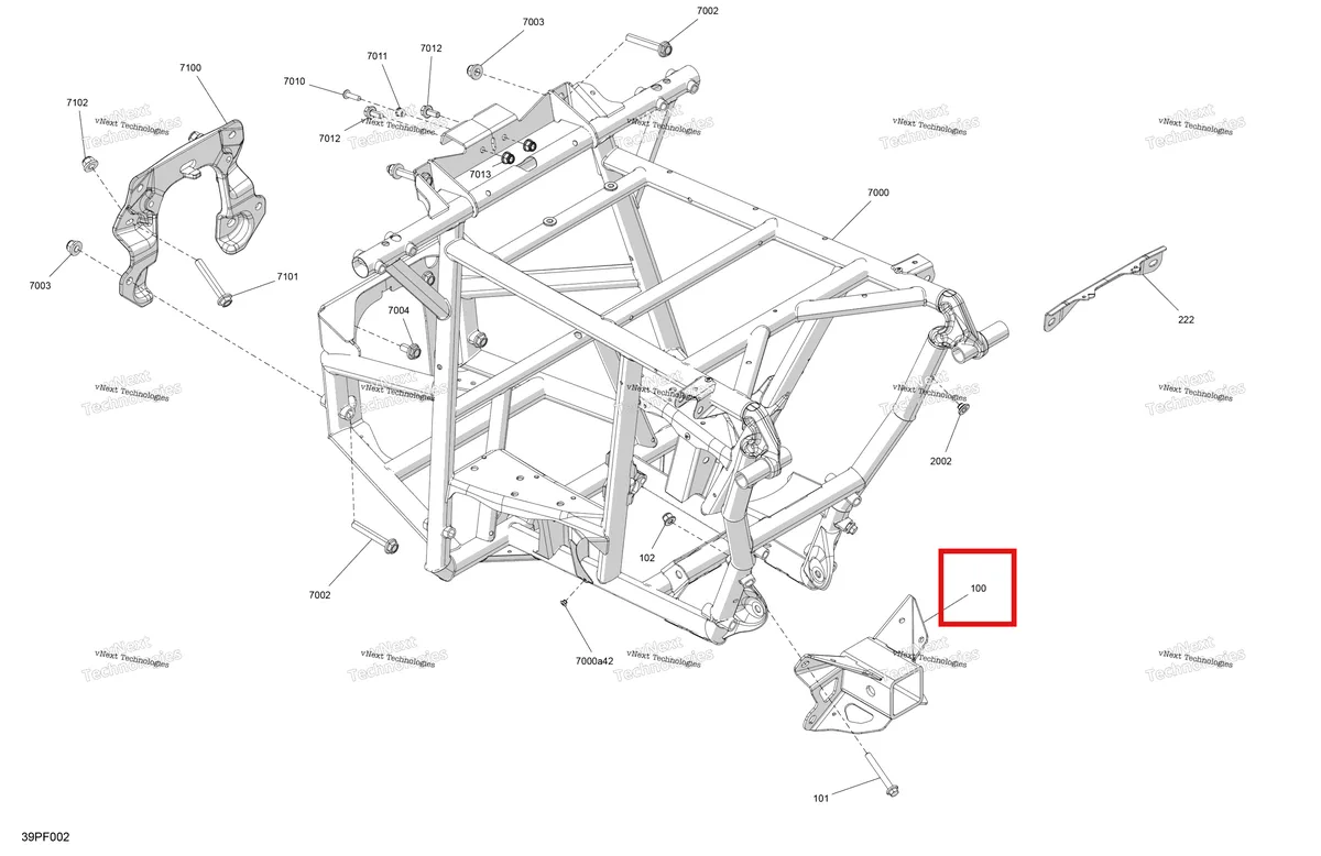 Деталь 715011210 на схеме узла 2026 Can-Am OUT-MAX - 6X6 - DPS - 700 EFI - 2FTB - Granite Grey Frame - Rear Section