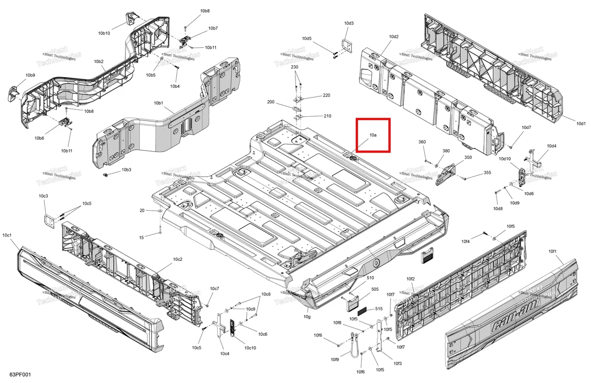 Деталь 715011226 на схеме узла 2026 Can-Am OUT-MAX - 6X6 - DPS - 700 EFI - 2FTB - Granite Grey Body - Cargo