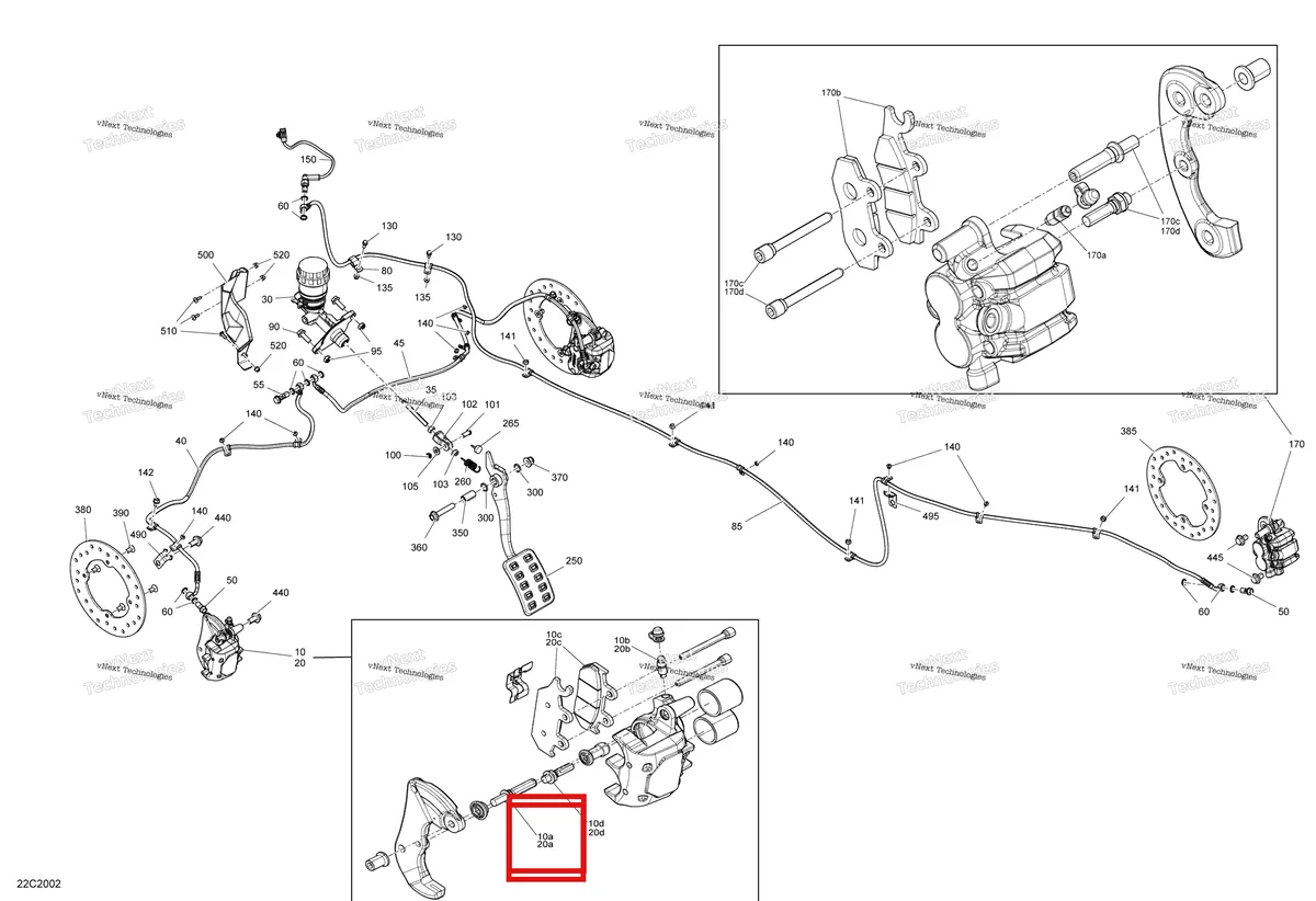 Деталь 715500385 на схеме узла 2020 Can-Am Commander 1000R EFI Brakes