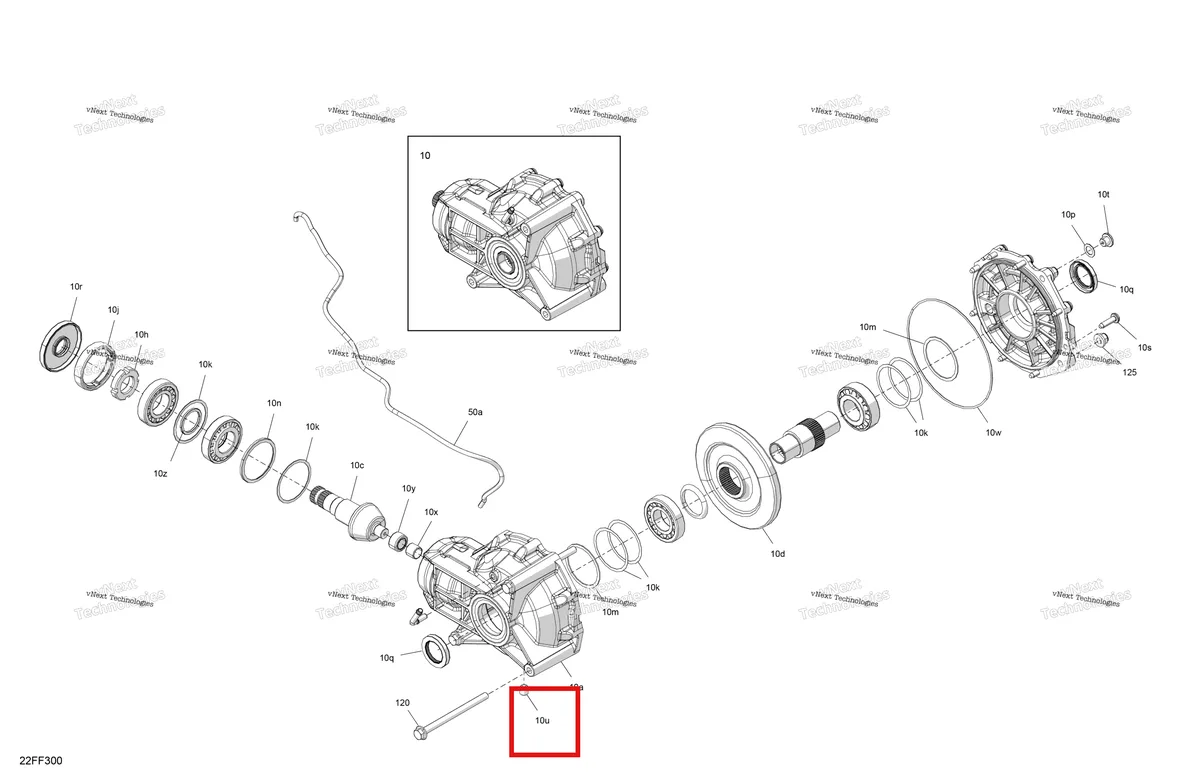 Деталь 715500489 (Магнитный сливная пробка Can-Am Outlander 4x4 XT 1000R (2025) (715500489)) на схеме узла 2026 Can-Am OUTLANDER - 4X4 - XT - 1000R - 4FTE - CALI - Compass Green Drive - Final Drive Unit