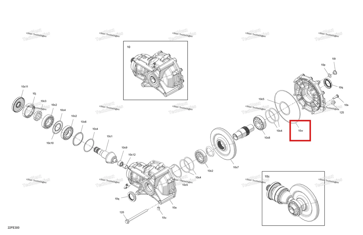 Деталь 715500491 (Уплотнительное кольцо сальник Can-Am Outlander 4x4 XT 1000R (2025) (715500491)) на схеме узла 2025 Can-Am OUTLANDER - 4X4 - XT - 1000R - 4FSA - Platinum Silver Satin Drive - Final Drive Unit