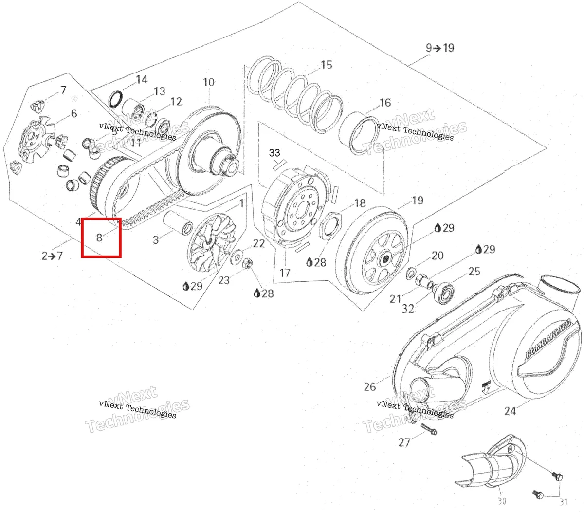 Деталь 715900028 на схеме узла 2007 Can-Am Rally 175 Pulley System