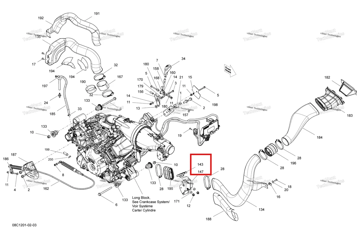 Деталь 715900110 на схеме узла 2012 Can-Am Commander LTD, 1000 EFI Engine