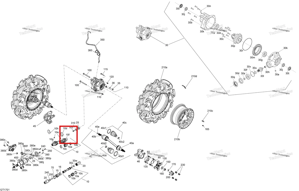 Деталь 715900116 на схеме узла 2017 Can-Am Outlander L - 450 EFI - PRO Package Drive System, Front - All Models