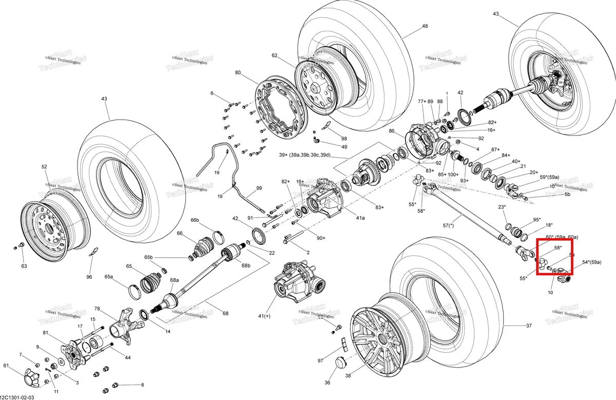 Деталь 715900120 на схеме узла 2013 Can-Am COMMANDER LTD 1000 Drive System, Front