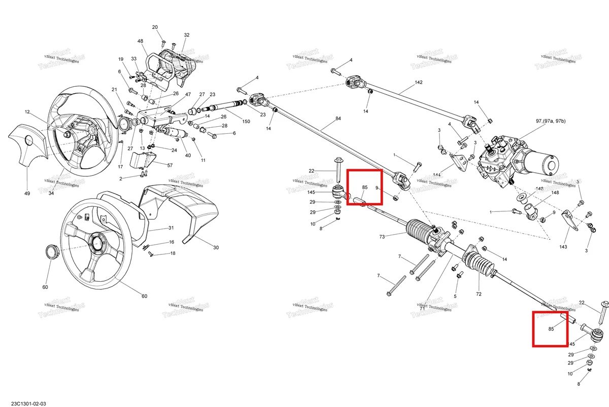 Деталь 715900150 на схеме узла 2013 Can-Am COMMANDER LTD 1000 Steering