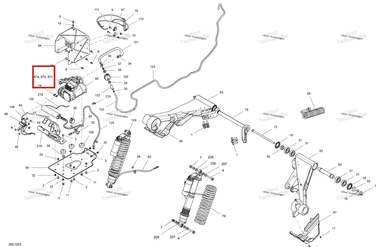 Деталь 715900198 на схеме узла 2012 Can-Am Commander LTD, 1000 EFI Rear Suspension