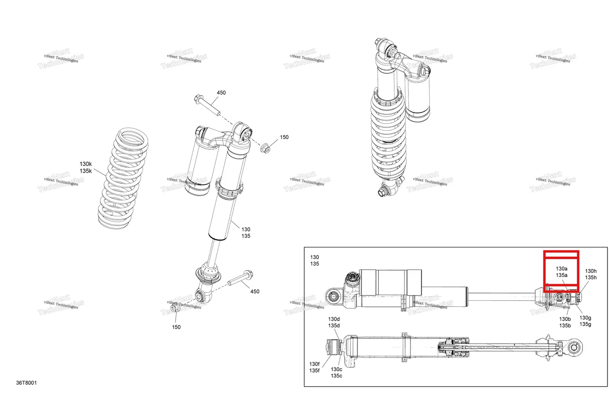Деталь 715900209 на схеме узла 2018 Can-Am OUTLANDER - 4X4 - XXC - 1000R - 1XJA - Sunburst Yellow Suspension - Rear Shocks