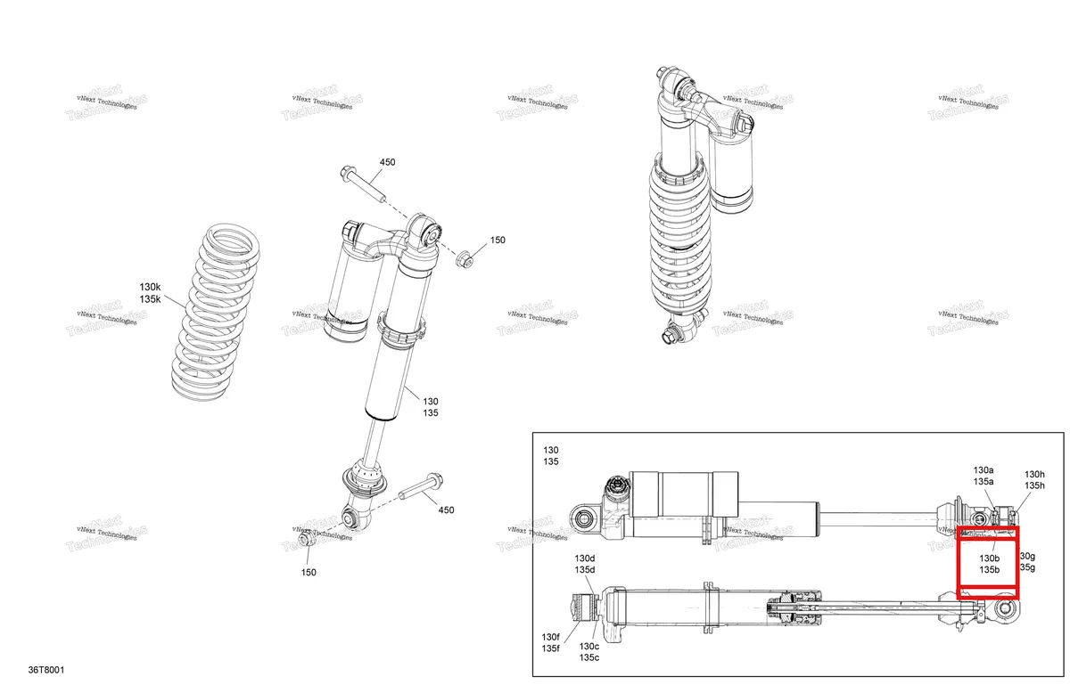 Деталь 715900210 на схеме узла 2018 Can-Am OUTLANDER - 4X4 - XXC - 1000R - 1XJA - Sunburst Yellow Suspension - Rear Shocks