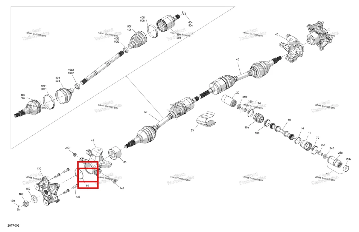 Деталь 715900260 на схеме узла 2026 Can-Am RENEGADE - 4X4 - XMR - 1000R EFI - 5UTA - Hyper Silver Drive - Front - Common Parts