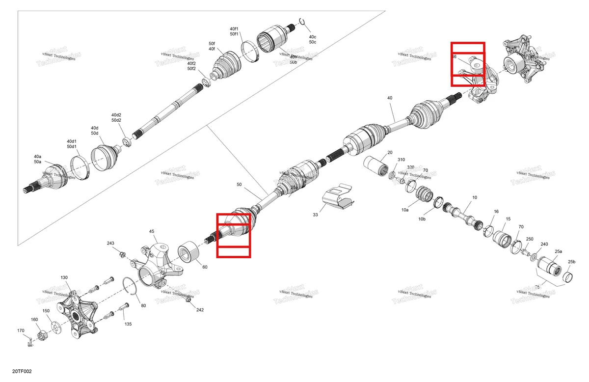 Деталь 715900261 на схеме узла 2026 Can-Am RENEGADE - 4X4 - XMR - 1000R EFI - 5UTA - Hyper Silver Drive - Front - Common Parts
