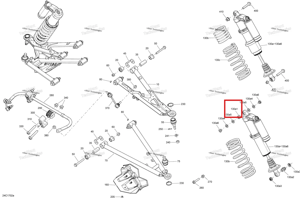 Деталь 715900266 на схеме узла 2017 Can-Am Maverick Front Suspension - All Models