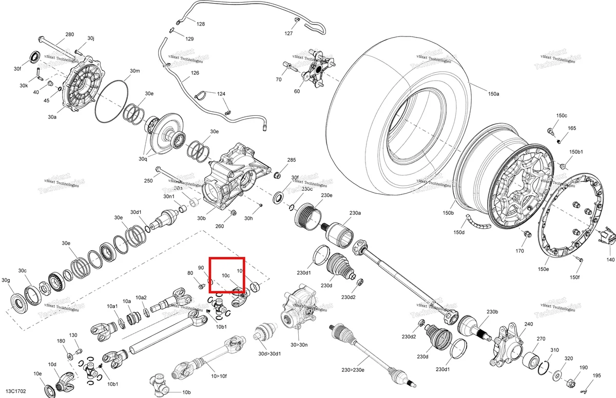 Деталь 715900271 на схеме узла 2017 Can-Am Maverick Drive System, Rear - All Models