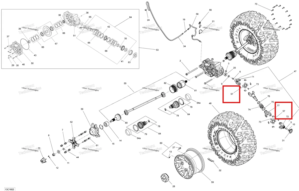 Деталь 715900278 на схеме узла 2016 Can-Am Maverick - Maverick MAX Rear Drive System