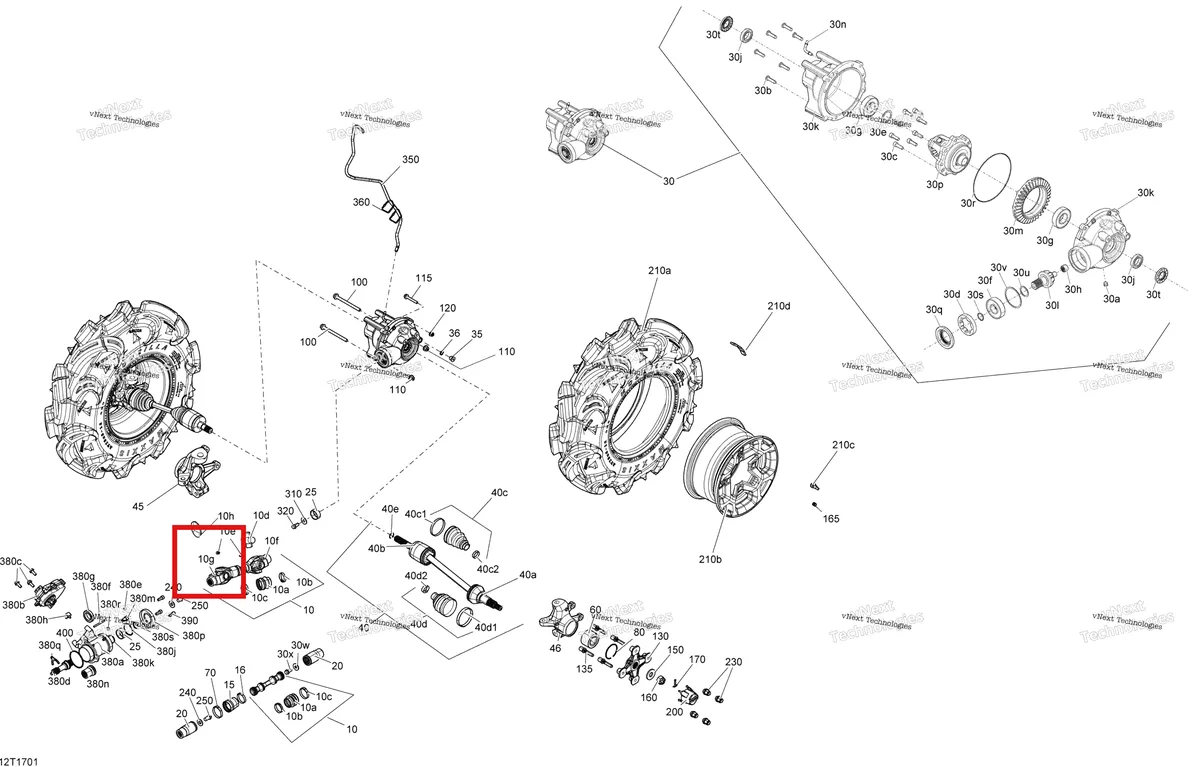 Деталь 715900293 на схеме узла 2017 Can-Am Outlander L - 450 EFI - PRO Package Drive System, Front - All Models