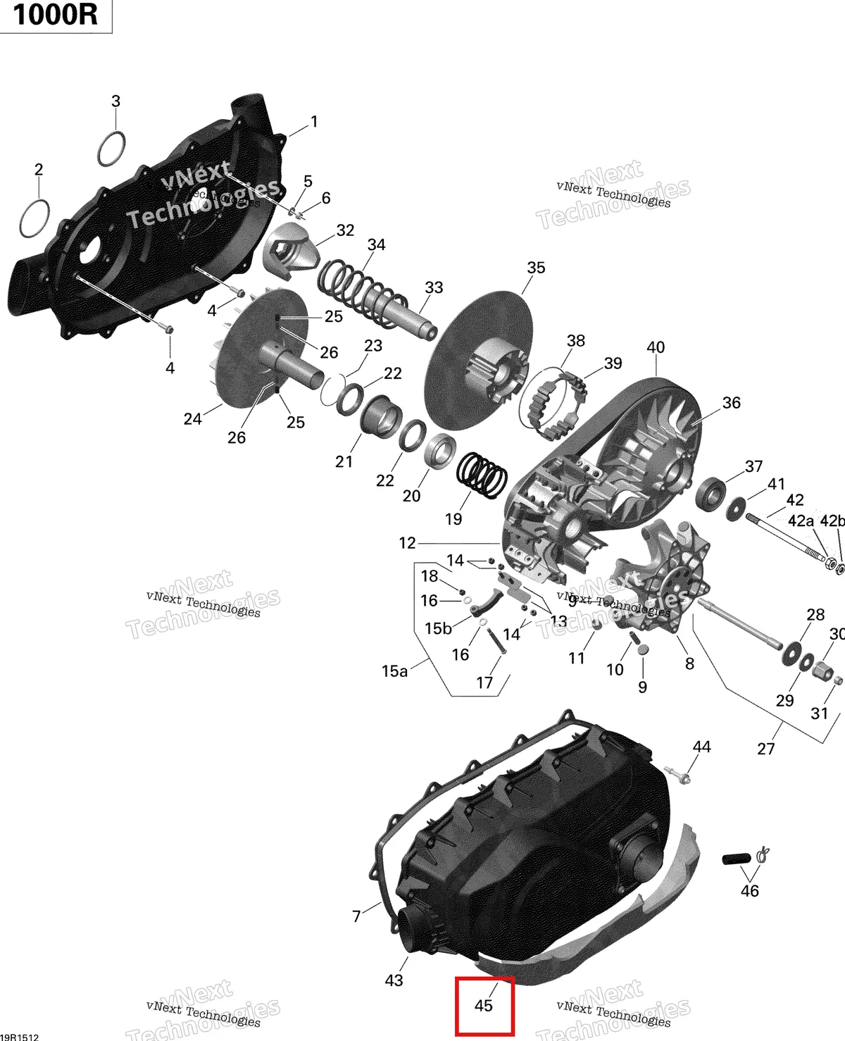 Деталь 715900313 на схеме узла 2015 Can-Am MAVERICK 1000_STD_XRS_XRS-DPS Transmission