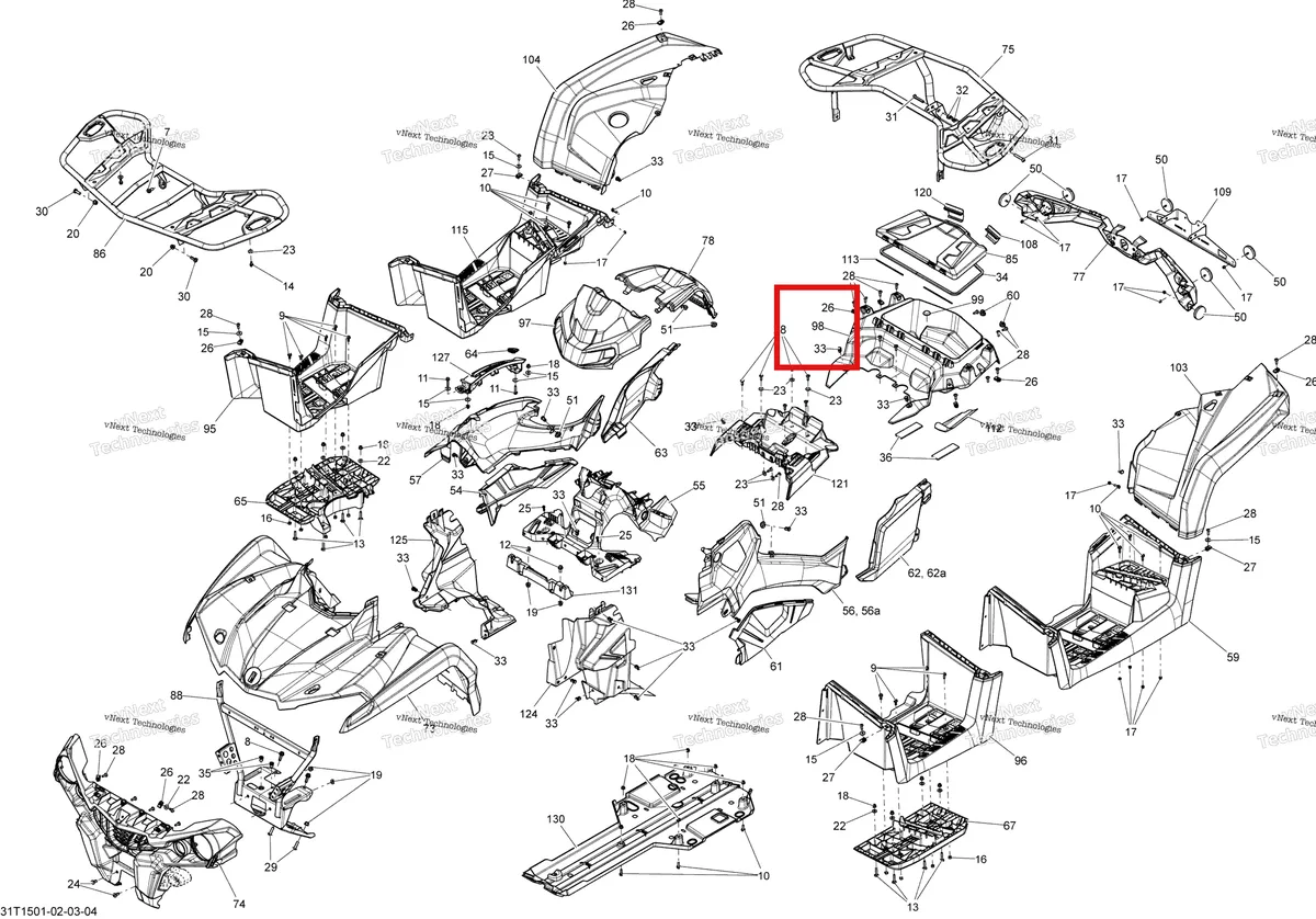 Деталь 715900335 на схеме узла 2015 Can-Am OUTLANDER L 500 EFI Body And Accessories