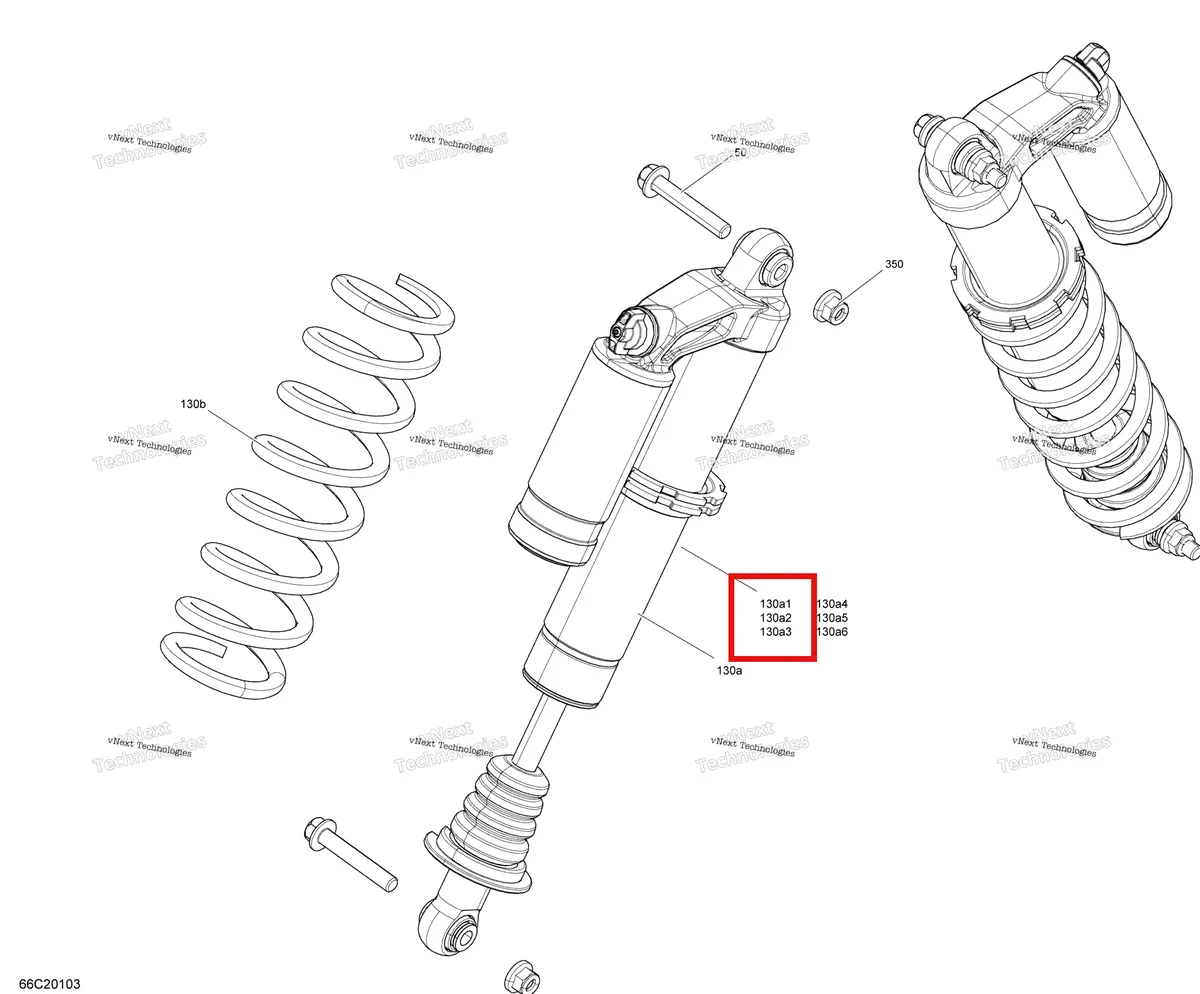 Деталь 715900336 на схеме узла 2020 Can-Am Commander 1000R EFI Front Shocks - Ltd