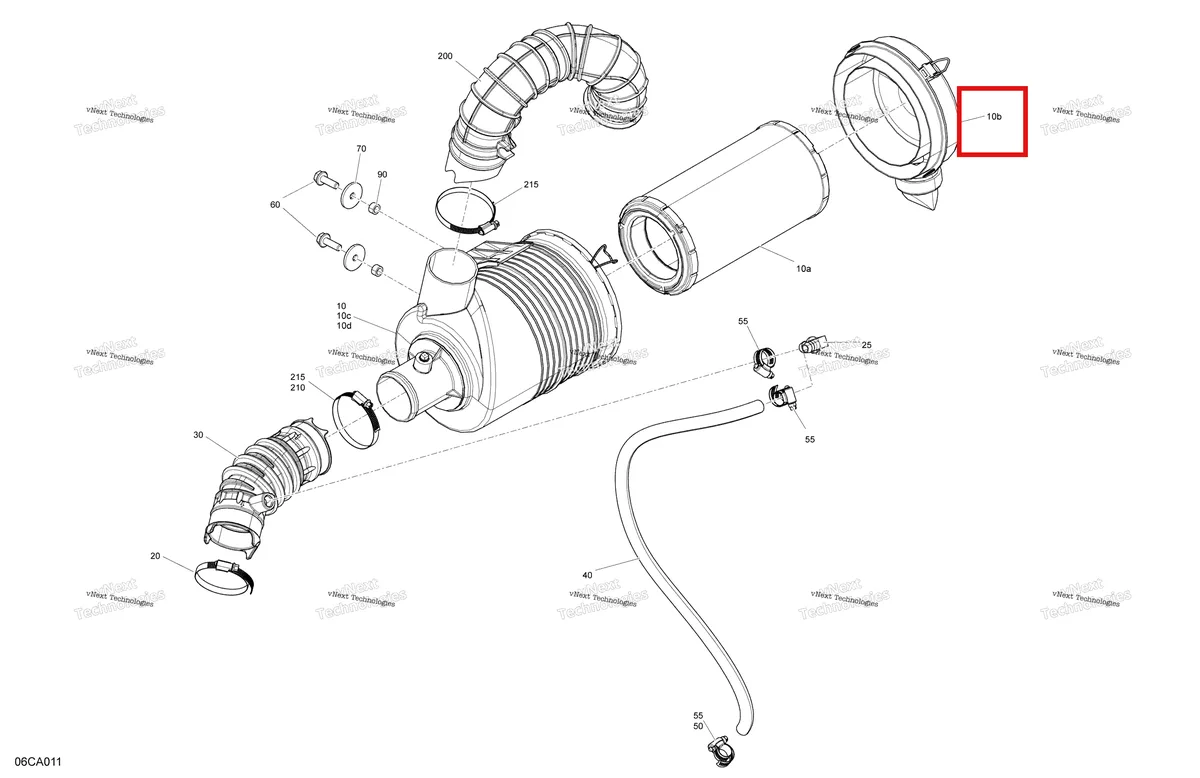 Деталь 715900397 на схеме узла 2021 Can-Am Defender HD5 - BASE DPS Engine - Air Intake