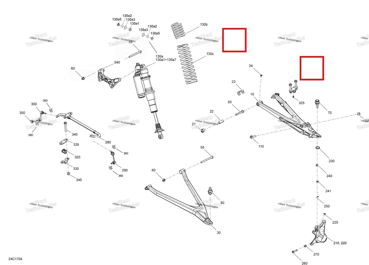 Деталь 715900420 на схеме узла 2017 Can-Am MAVERICK X3 Front Suspension
