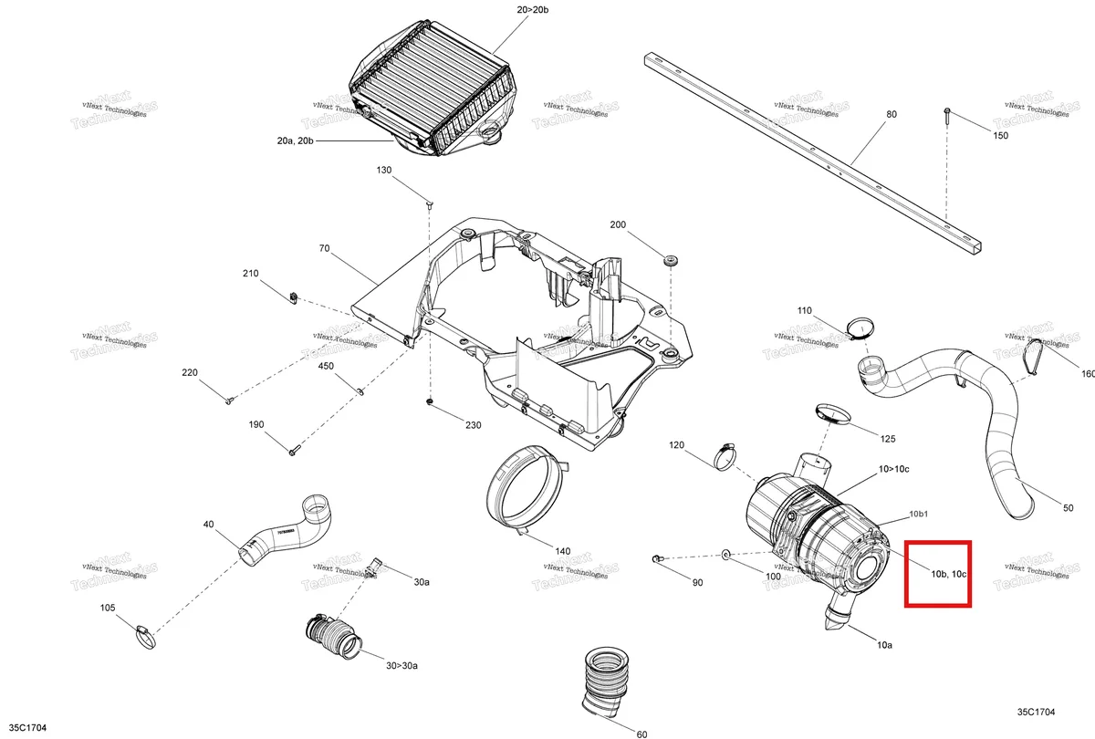 Деталь 715900421 на схеме узла 2017 Can-Am MAVERICK X3 Air Intake