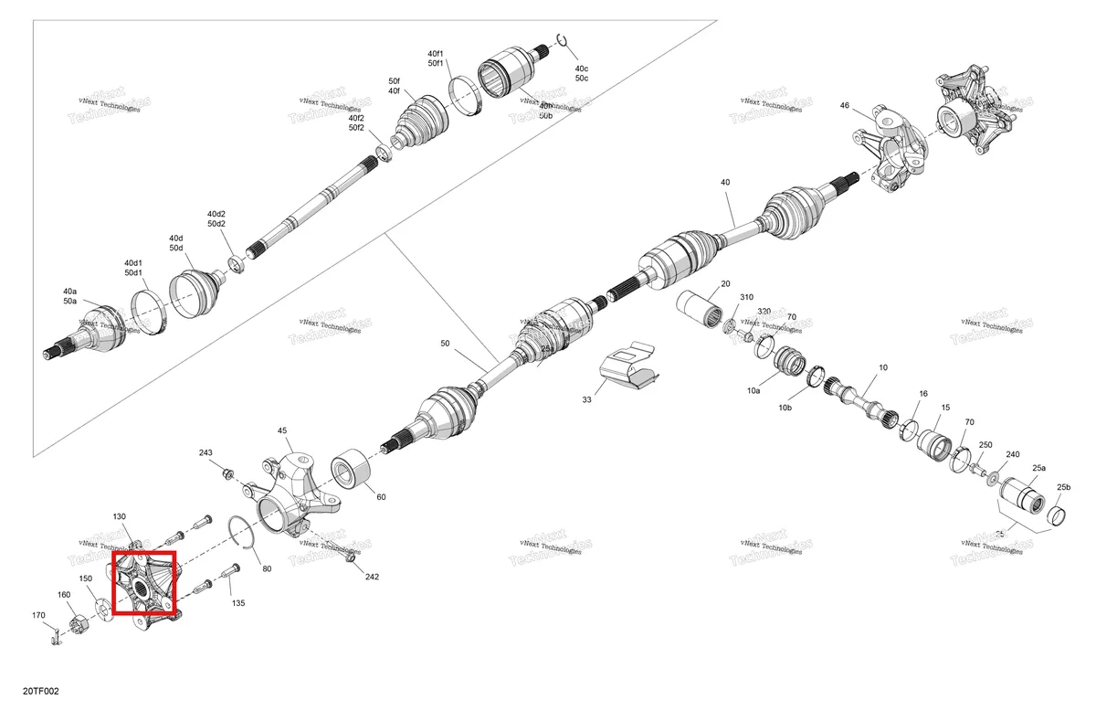 Деталь 715900428 на схеме узла 2026 Can-Am RENEGADE - 4X4 - XMR - 1000R EFI - 5UTA - Hyper Silver Drive - Front - Common Parts