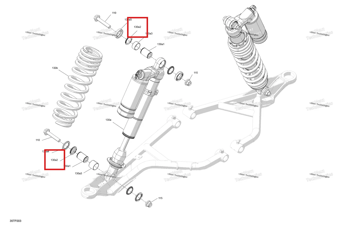 Деталь 715900472 на схеме узла 2026 Can-Am RENEGADE - 4X4 - XMR - 1000R EFI - 5UTA - Hyper Silver Suspension - Front Shocks